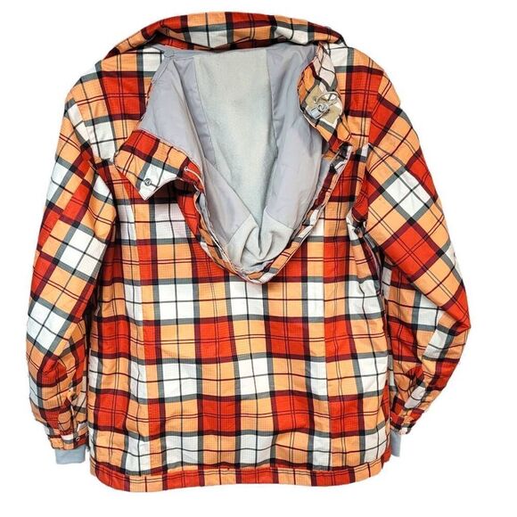 Hooded cottagecore coat Autumn plaid multiple pockets outerwear vintage inspired - Picture 2 of 11